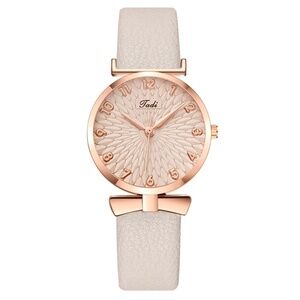 *ALOHI* Beige x Rose Gold Simple Fashion Quartz Watch